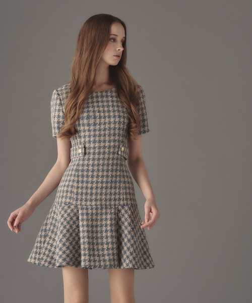 emiriawiz(エミリアウィズ)の「Tweed Fantaisie Dress(ワンピース・レディース・ブルーグレー/ブラウン・SMALL/MEDIUM)」の21枚目の写真