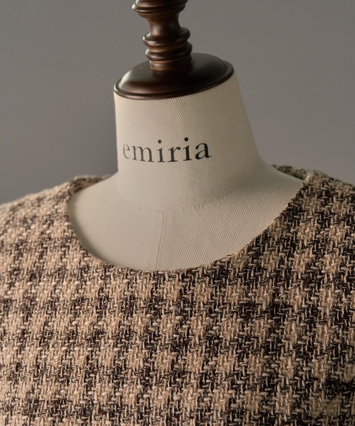emiriawiz(エミリアウィズ)の「Tweed Fantaisie Dress(ワンピース・レディース・ブルーグレー/ブラウン・SMALL/MEDIUM)」の3枚目の写真