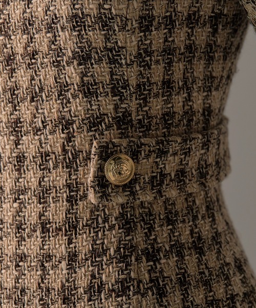emiriawiz(エミリアウィズ)の「Tweed Fantaisie Dress(ワンピース・レディース・ブルーグレー/ブラウン・SMALL/MEDIUM)」の5枚目の写真