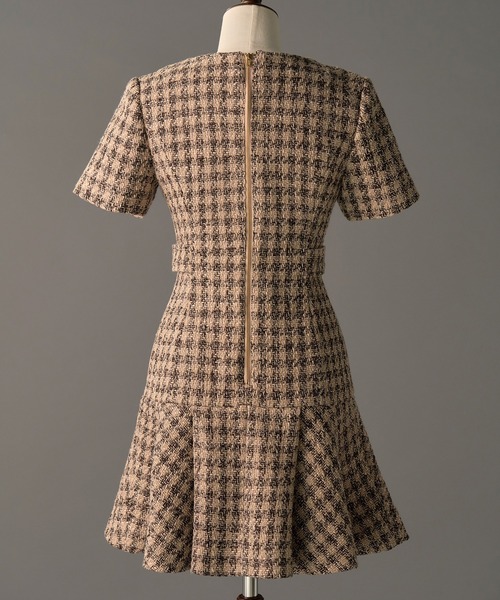 emiriawiz(エミリアウィズ)の「Tweed Fantaisie Dress(ワンピース・レディース・ブルーグレー/ブラウン・SMALL/MEDIUM)」の8枚目の写真