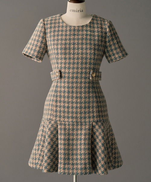 emiriawiz(エミリアウィズ)の「Tweed Fantaisie Dress(ワンピース・レディース・ブルーグレー/ブラウン・SMALL/MEDIUM)」の18枚目の写真