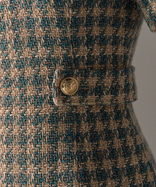 emiriawiz(エミリアウィズ)の「Tweed Fantaisie Dress(ワンピース・レディース・ブルーグレー/ブラウン・SMALL/MEDIUM)」の9枚目の写真