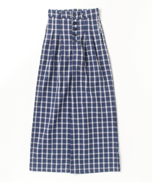 Dream garden（ドリームガーデン）の「チェック柄ワイドシルエット タックパンツ（その他パンツ・レディース・ネイビー・M/2XL/XL/S/L）」の11枚目の写真