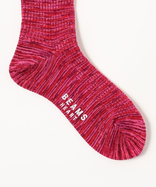 BEAMS HEART(ビームスハート)の「スプラッシュミックス ソックス(ソックス/靴下・レディース・ピンク/グリーン・ONE SIZE)」の4枚目の写真