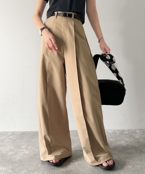 セール】ゆるっとキメる、タックで魅せる。裾ドロスト入り前後タック