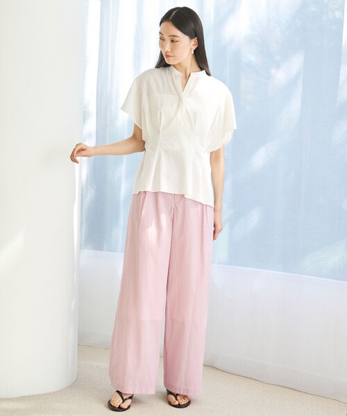 UNFILO(アンフィーロ)の「シアーワイドパンツ(その他パンツ・レディース・ピンク系/ブラック系/ベージュ系1・X-LARGE)」の13枚目の写真