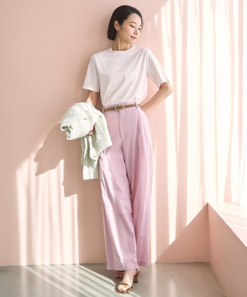 UNFILO(アンフィーロ)の「シアーワイドパンツ(その他パンツ・レディース・ピンク系/ブラック系/ベージュ系1・X-LARGE)」の14枚目の写真