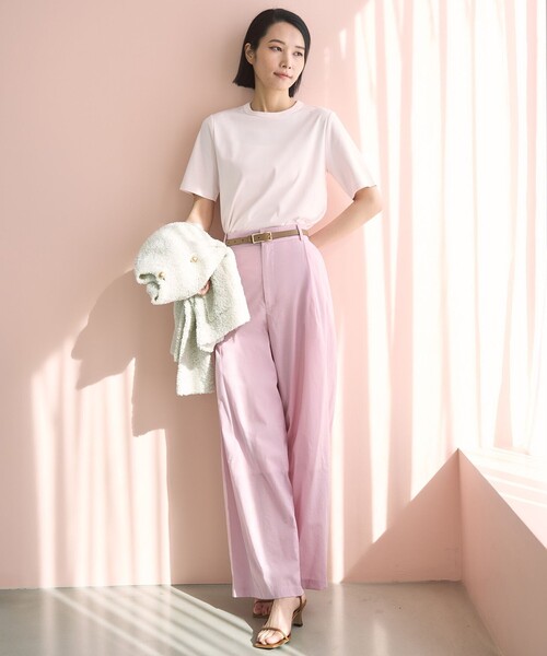 UNFILO(アンフィーロ)の「シアーワイドパンツ(その他パンツ・レディース・ピンク系/ブラック系/ベージュ系1・X-LARGE)」の15枚目の写真
