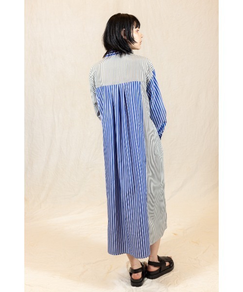 OSMOSIS（オズモーシス）の「切替ギャザースリーブシャツワンピース（ワンピース・レディース・ピンク/ストライプ/ブラック・ONE SIZE）」の16枚目の写真