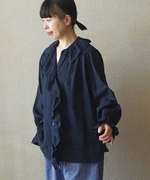 JOURNAL STANDARD LUXE（ジャーナルスタンダード　ラックス）の「《追加》フレンチリネン フリルパフブラウス（シャツ/ブラウス）」