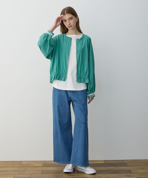 LE SOUK HOLIDAY（ルスークホリデー）の「シアーブルゾン（ブルゾン・レディース・ベージュ/グリーン/ブラック・M/L）」の19枚目の写真