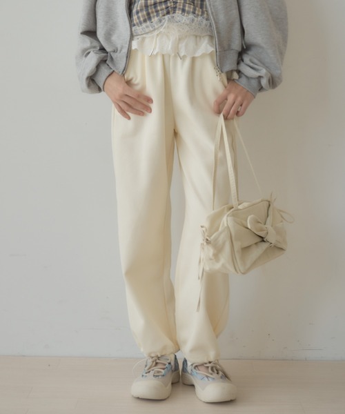 レースフリルスウェットパンツ/lace frill sweat pants