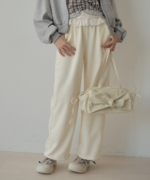 Birthday room（バースデイルーム）の「レースフリルスウェットパンツ/lace frill sweat pants（スウェットパンツ・レディース・グレー/ピンク/イエロー・FREE）」の8枚目の写真