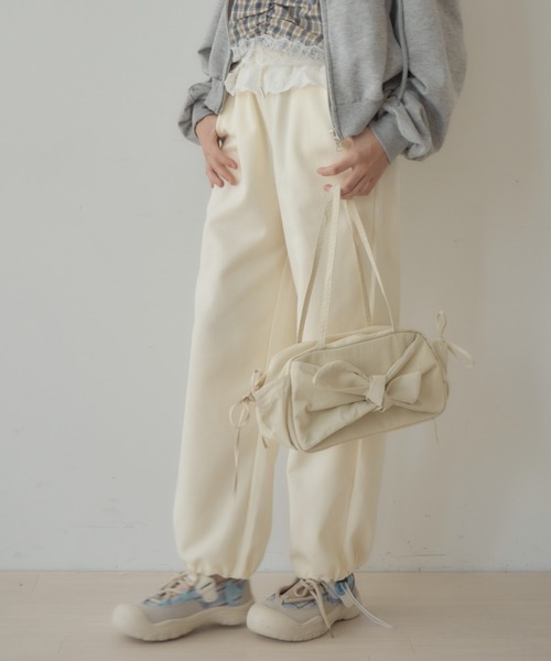 Birthday room（バースデイルーム）の「レースフリルスウェットパンツ/lace frill sweat pants（スウェットパンツ・レディース・グレー/ピンク/イエロー・FREE）」の9枚目の写真
