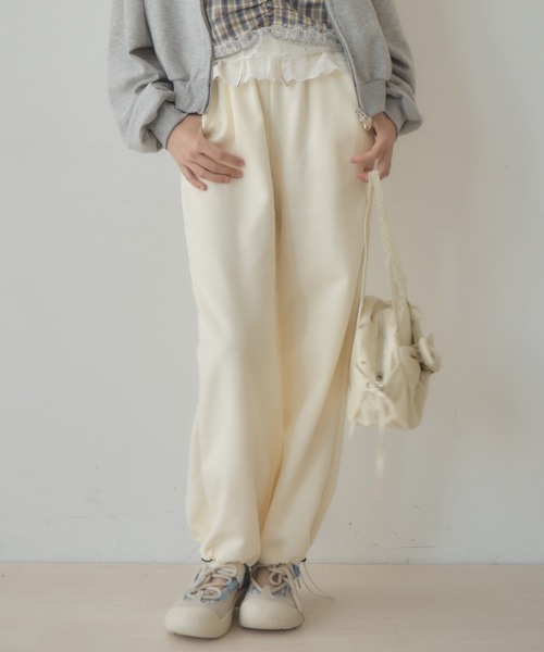 Birthday room（バースデイルーム）の「レースフリルスウェットパンツ/lace frill sweat pants（スウェットパンツ・レディース・グレー/ピンク/イエロー・FREE）」の20枚目の写真