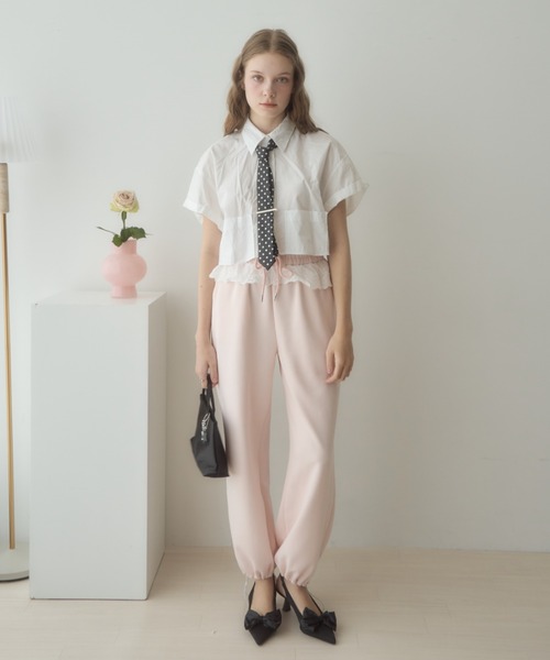 Birthday room（バースデイルーム）の「レースフリルスウェットパンツ/lace frill sweat pants（スウェットパンツ・レディース・グレー/ピンク/イエロー・FREE）」の11枚目の写真