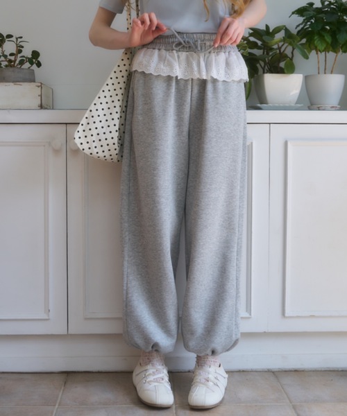 ♡フリルスウェットパンツ♡ Lajour｜フリルラインスウェットパンツ | Rakuten Fashion(楽天