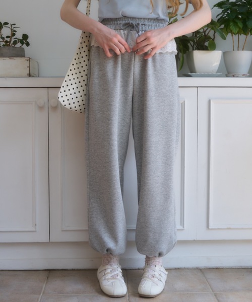 FICTION TOKYO フリルスウェットパンツ グレー フリルスウェットパンツ /Frill Sweat Pants | FICTION TOKYO