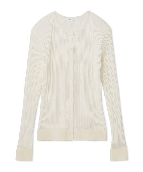 Mila Owen（ミラオーウェン）の「シアーリブアンサンブルニットカーディガン（カーディガン/ボレロ・レディース・ホワイト/ブラック/ピンク・1/0）」の13枚目の写真