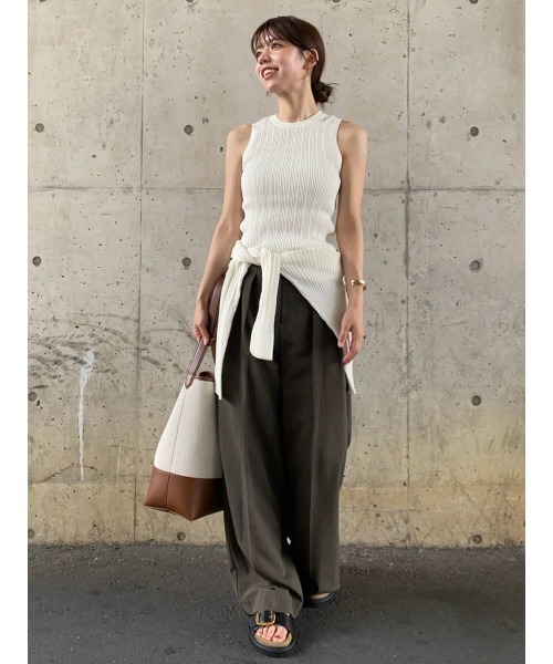 Mila Owen（ミラオーウェン）の「シアーリブアンサンブルニットカーディガン（カーディガン/ボレロ・レディース・ホワイト/ブラック/ピンク・1/0）」の17枚目の写真