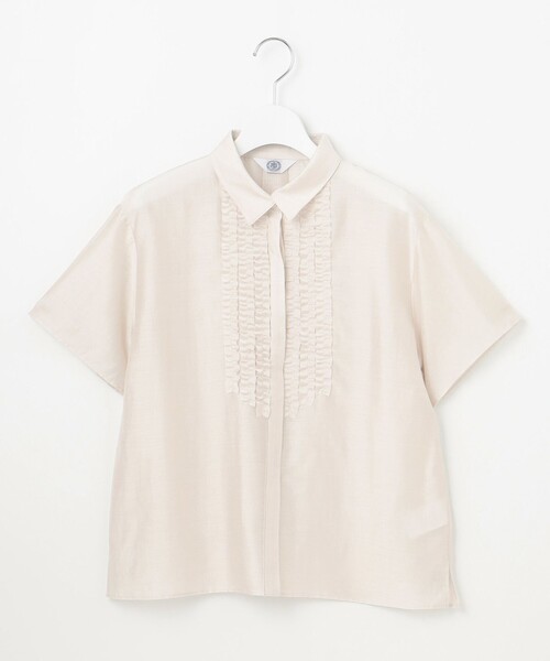 J.PRESS(ジェイプレス)の「【洗える】フリルジャージー ブラウスライク カットソー(Tシャツ/カットソー・レディース・ピンク系/サックスブルー系/ベージュ系・T13/T15)」の11枚目の写真
