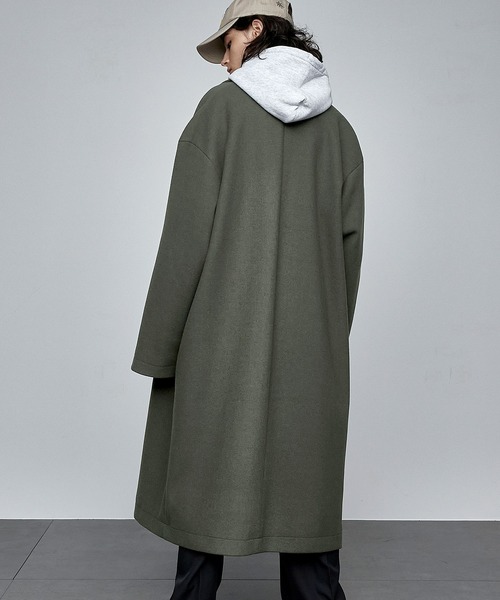 ENDER PRODUCTS（エンダープロダクツ）の「ニットメルトンオーバーサイズロングチェスターコート【ENDER PRODUCTS/エンダープロダクツ】（チェスターコート・メンズ・オリーブ・L）」の13枚目の写真