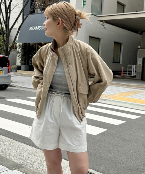 美品 El mar キャナルジーン コットンスタンドカラーブルゾン