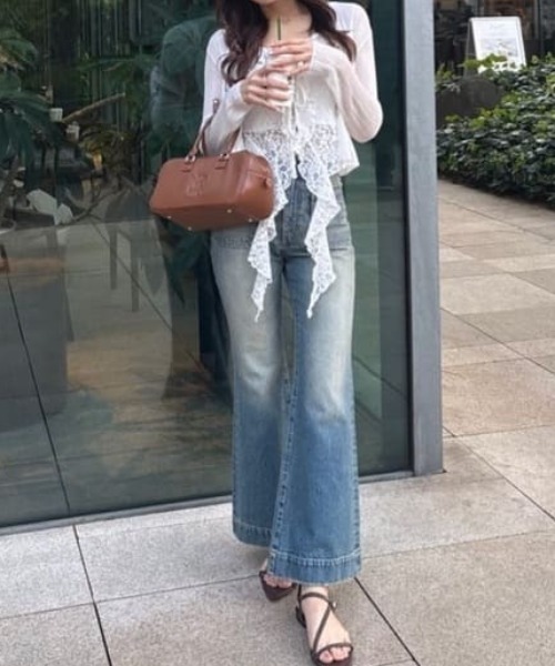 rienda(リエンダ)の「【AKB48 千葉恵里さん着用】ブーツカットデニムパンツ 夏服(デニムパンツ・レディース・ライトブルー/ブルー・SMALL/MEDIUM/X-SMALL)」の22枚目の写真
