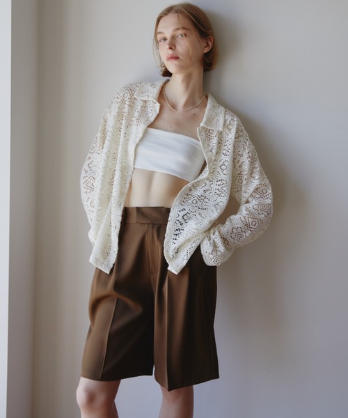 ♡❣️ プリーツショートパンツ ハンドマリートップス おまとめ Aunt Marie's（アントマリーズ）の「ツータックハーフパンツ