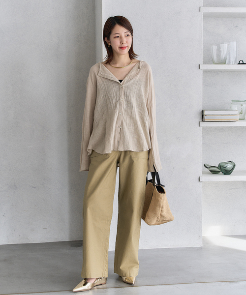 marco masi(マルコマージ)の「MARCO MASI/マルコマージ WIDE NATURAL TOTE(トートバッグ・レディース・ベージュ・FREE)」の10枚目の写真