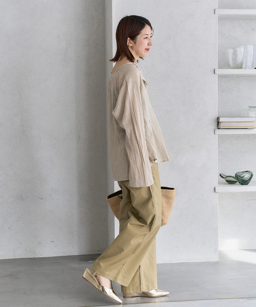 marco masi(マルコマージ)の「MARCO MASI/マルコマージ WIDE NATURAL TOTE(トートバッグ・レディース・ベージュ・FREE)」の9枚目の写真