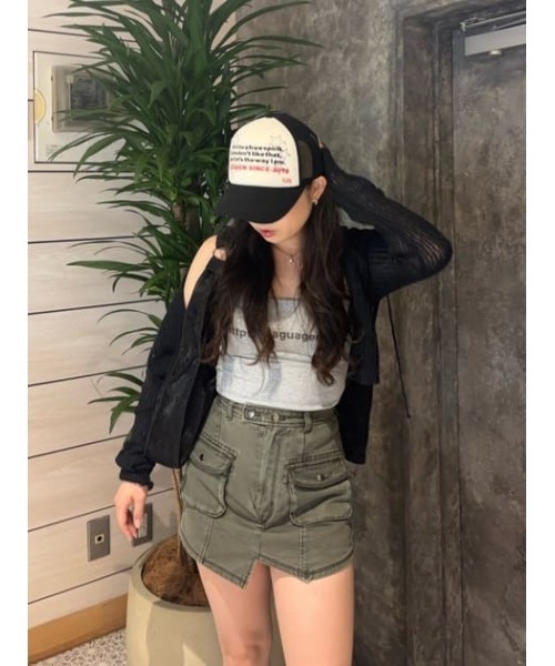 LAGUA GEM(ラグアジェム)の「URL カップキャミソール(キャミソール・レディース・ブラック/グレー/レッド・FREE)」の16枚目の写真