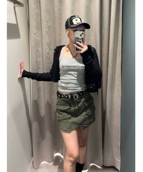 LAGUA GEM(ラグアジェム)の「URL カップキャミソール(キャミソール・レディース・ブラック/グレー/レッド・FREE)」の21枚目の写真