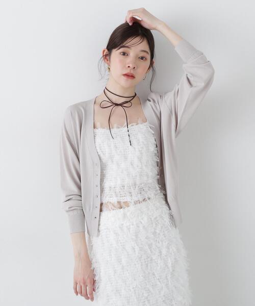 PROPORTION BODY DRESSING(プロポーションボディドレッシング)の「ベーシックカーディガンⅡ / 1215174500(カーディガン/ボレロ・レディース・グレー/ブルー/ブラック/ホワイト・FREE)」の4枚目の写真