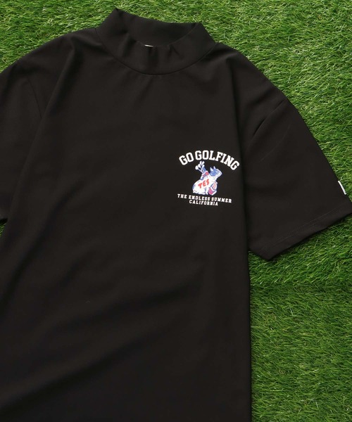 【新品未使用】  GOLF Tシャツ GOTCHA GOLF ガッチャゴルフ サクラピンク ロゴプリント モック