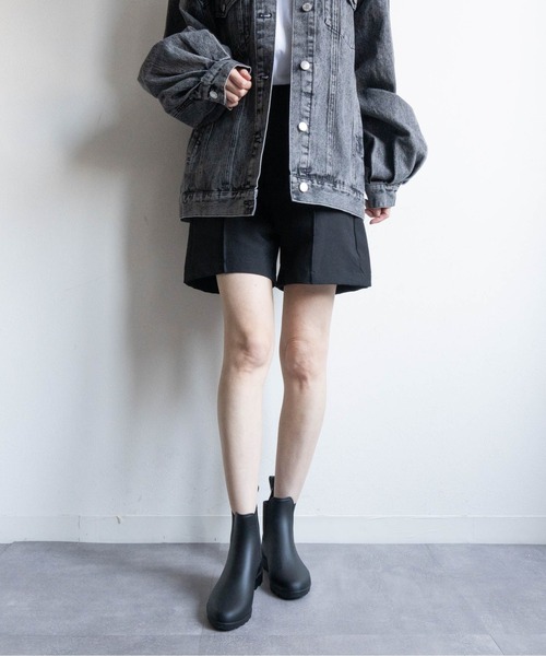 Fabby fabby(ファビィーファビィー)の「サイドゴアショートレインブーツ(レインシューズ・レディース・ブラック・LARGE/MEDIUM/SMALL)」の12枚目の写真