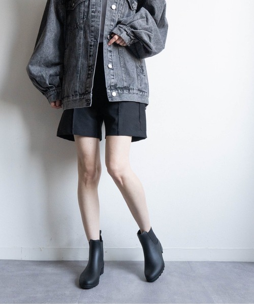 Fabby fabby(ファビィーファビィー)の「サイドゴアショートレインブーツ(レインシューズ・レディース・ブラック・LARGE/MEDIUM/SMALL)」の14枚目の写真