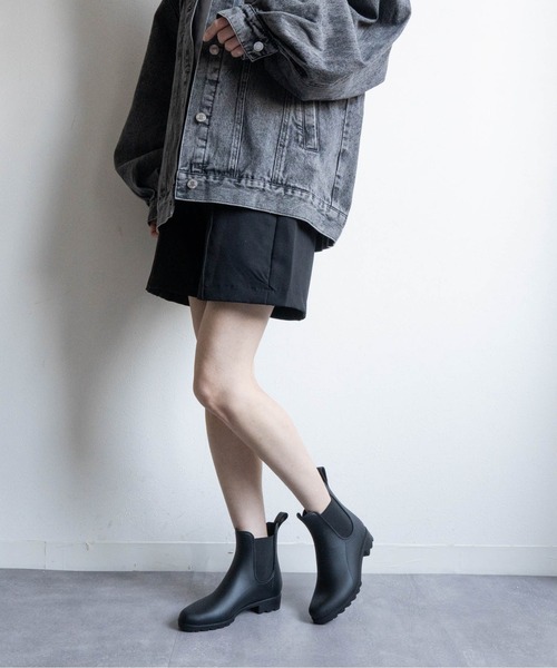 Fabby fabby(ファビィーファビィー)の「サイドゴアショートレインブーツ(レインシューズ・レディース・ブラック・LARGE/MEDIUM/SMALL)」の15枚目の写真