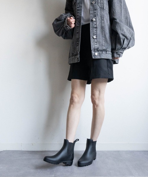 Fabby fabby(ファビィーファビィー)の「サイドゴアショートレインブーツ(レインシューズ・レディース・ブラック・LARGE/MEDIUM/SMALL)」の16枚目の写真