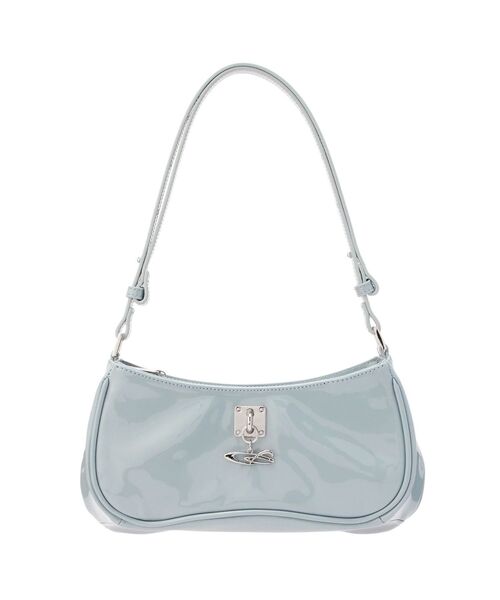 EMODA（エモダ）の「チャームエナメルショルダーバッグ（ショルダーバッグ・レディース・ブラック/ホワイト/ブルー・FREE）」の4枚目の写真