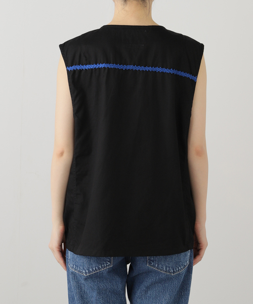 JOINT WORKS（ジョイントワークス）の「【NOMARHYTHM TEXTILE】Palm Tree Hand Embroidery Vest（ベスト・レディース・ブラック・2）」の6枚目の写真