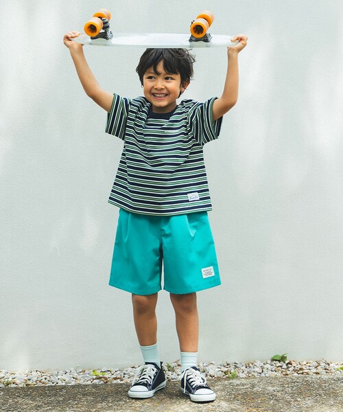 BEAMS mini（ビームスミニ）の「ワイド ボーダー Tシャツ 2025SS（90～150cm）（Tシャツ/カットソー・キッズ・ネイビー/グリーン系その他4・100/140/130/120/110/90/150）」の7枚目の写真