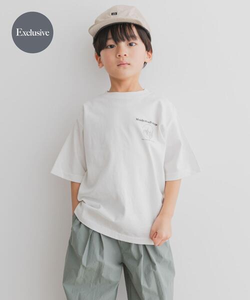 Manhattan Portage(マンハッタンポーテージ)の「『親子リンク/別注』MANHATTAN PORTAGE×DOORS 1ポイントプリントT(KIDS)(Tシャツ/カットソー・キッズ・オフホワイト/チャコールグレー/オレンジ・120/105/150/135)」の2枚目の写真