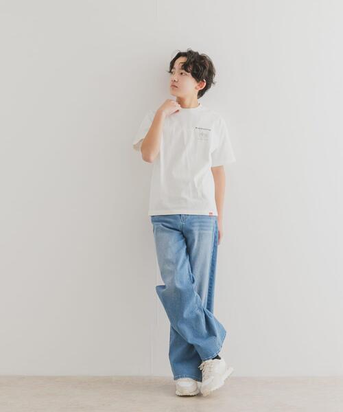 Manhattan Portage(マンハッタンポーテージ)の「『親子リンク/別注』MANHATTAN PORTAGE×DOORS 1ポイントプリントT(KIDS)(Tシャツ/カットソー・キッズ・オフホワイト/チャコールグレー/オレンジ・120/105/150/135)」の14枚目の写真