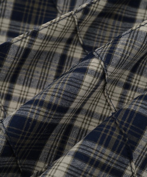 aimoha(アイモハ)の「ヴィンテージチェックシャツ (SS)(シャツ/ブラウス・メンズ・ネイビー/レッド・MEDIUM/LARGE)」の4枚目の写真