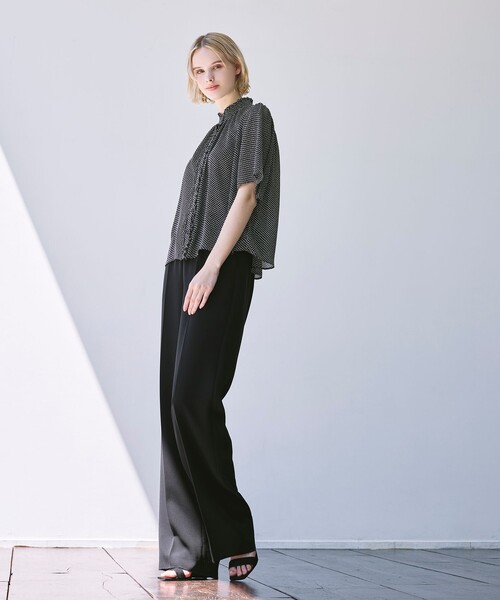 MACKINTOSH LONDON（マッキントッシュ ロンドン）の「ソアパールコンパクトパンツ（その他パンツ・レディース・ブラック/ダークブラウン・36/38/40）」の9枚目の写真