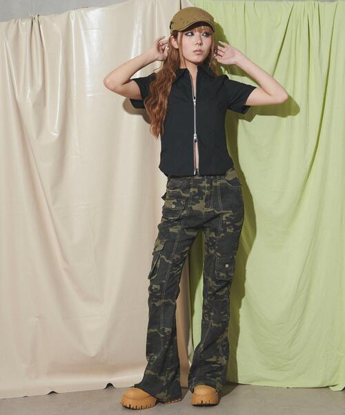 dispark（ディスパーク）の「DISPARK/ナンバリングZIPシャツ（シャツ/ブラウス・レディース・ブラック/その他1・FREE）」の4枚目の写真