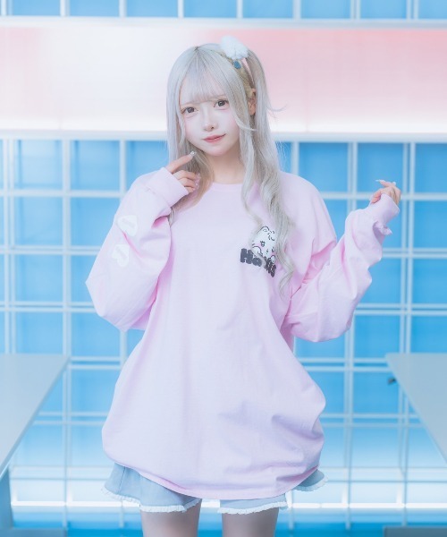 Hauls(ハウルズ)の「アル吉ロンTEE(Tシャツ/カットソー・レディース・ブラック/ホワイト/ピンク・F)」の1枚目の写真
