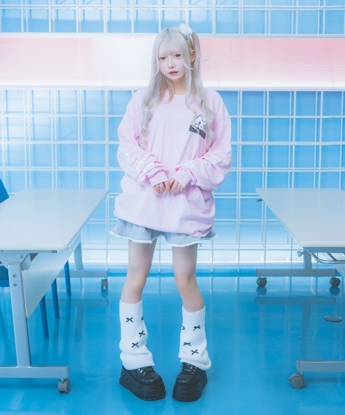 Hauls(ハウルズ)の「アル吉ロンTEE(Tシャツ/カットソー・レディース・ブラック/ホワイト/ピンク・F)」の7枚目の写真