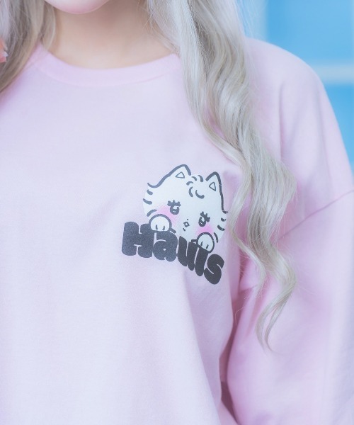 Hauls(ハウルズ)の「アル吉ロンTEE(Tシャツ/カットソー・レディース・ブラック/ホワイト/ピンク・F)」の8枚目の写真